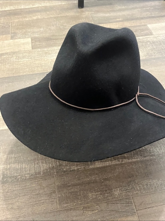 Peter Grimm Accessories - Peter Grimm Black Wool Wide 3 3/4” brim Wool Floppy Hat with Branded Interior